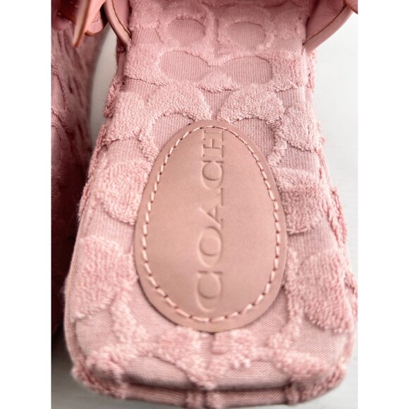 COACH Women's 9 B Noelle Terry Cloth Pink Platform Sandals Shoes Pool Chunky Y2K - Picture 8 of 12